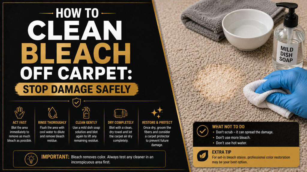 How to Clean Bleach Off Carpet