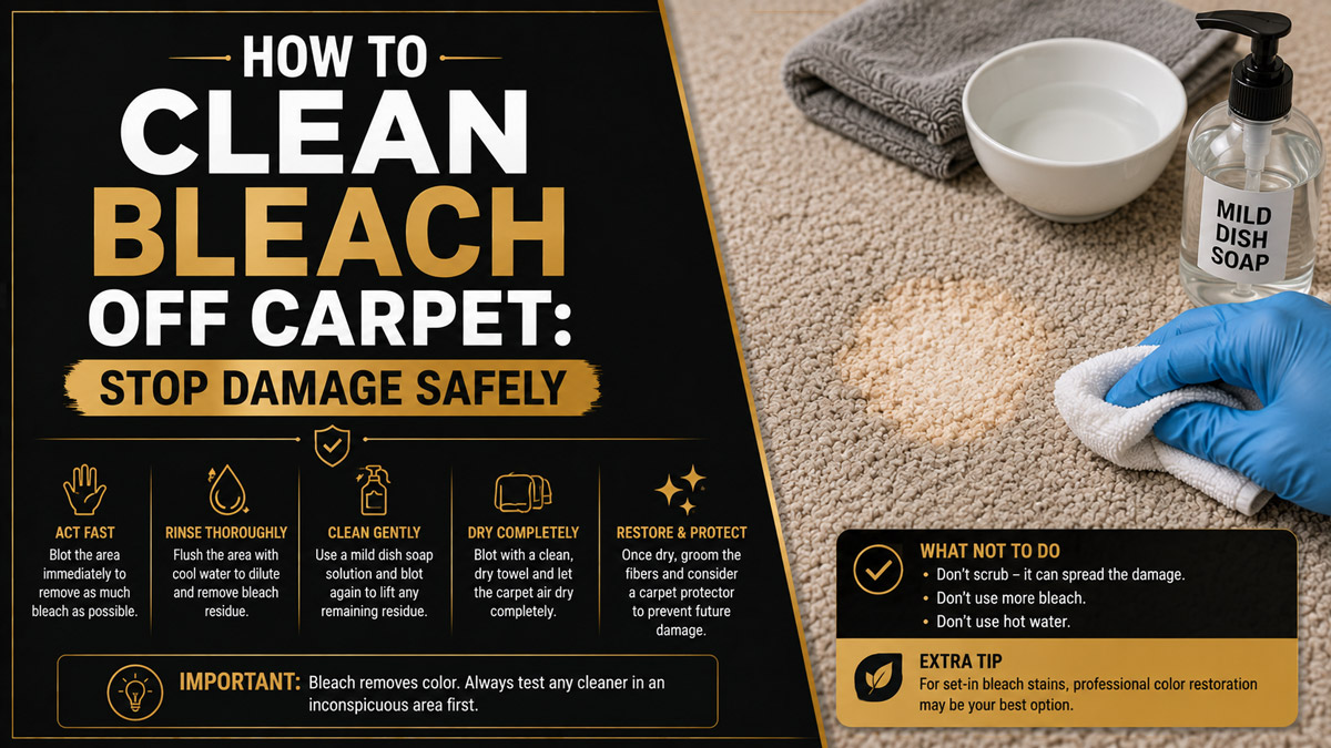 How to Clean Bleach Off Carpet