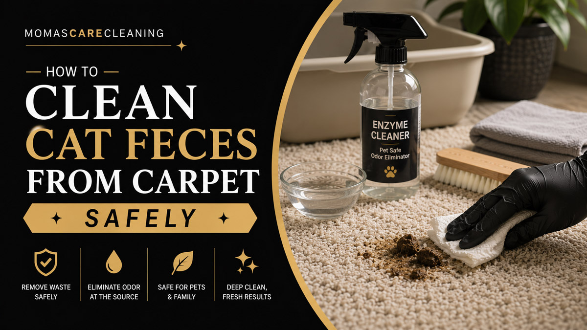 How to Clean Cat Feces From Carpet Safely