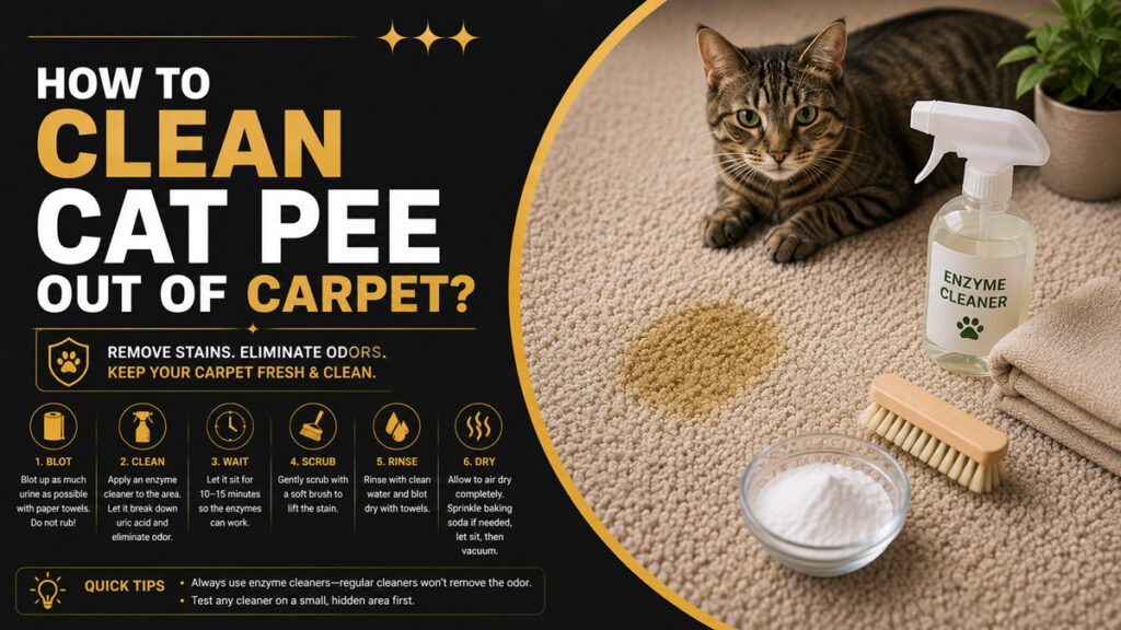 How to Clean Cat Pee Out of Carpet