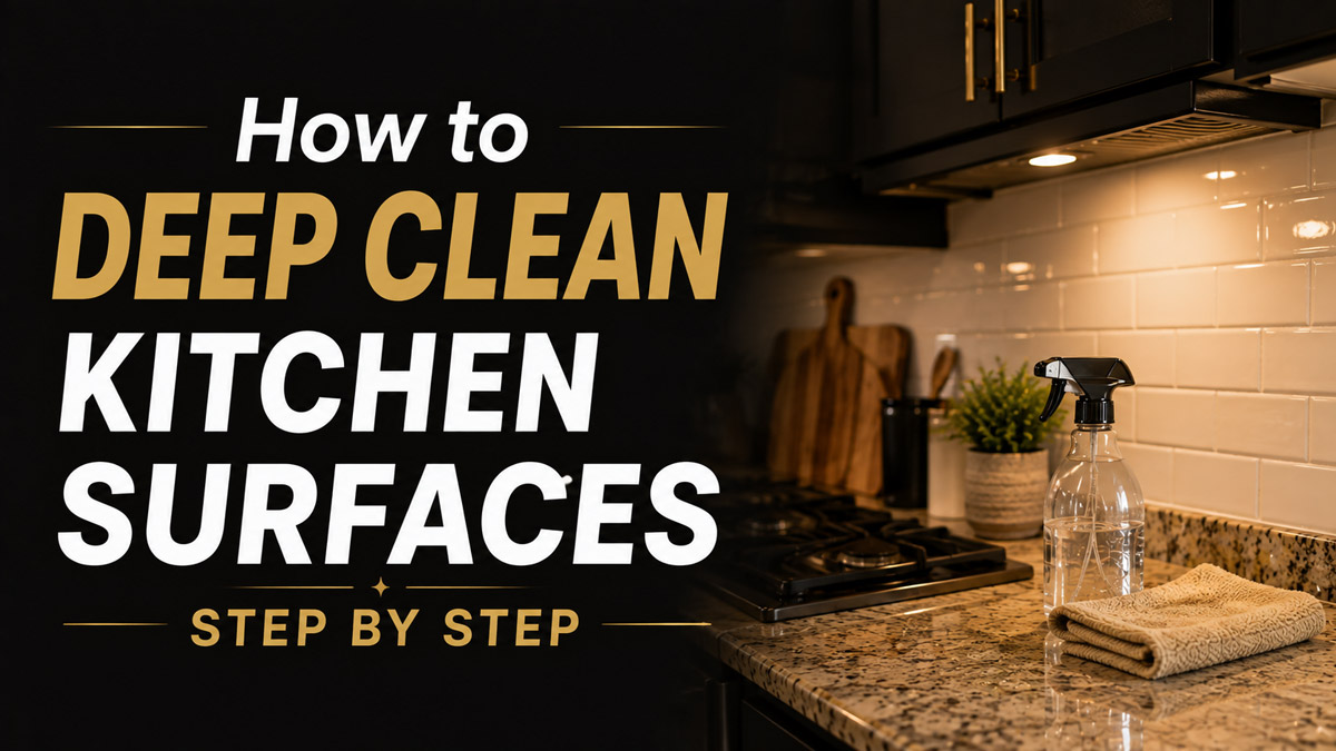 How to Deep Clean Kitchen Surfaces Step by Step