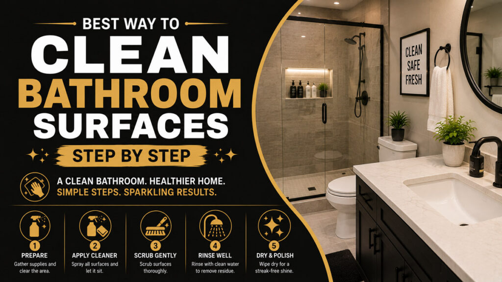Best Way to Clean Bathroom Surfaces Step by Step