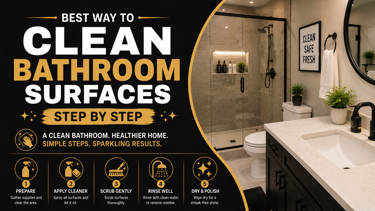 Best Way to Clean Bathroom Surfaces Step by Step