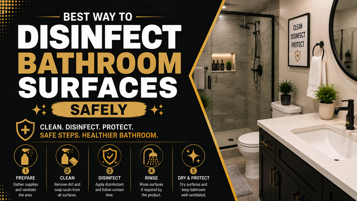 Best Way to Disinfect Bathroom Surfaces Safely