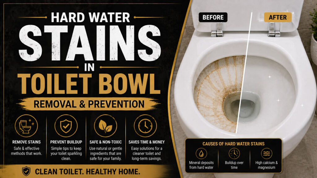 Hard Water Stains in Toilet Bowl