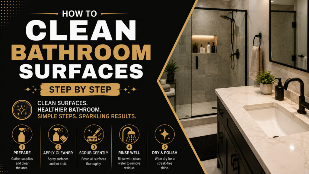 How to Clean Bathroom Surfaces Step by Step