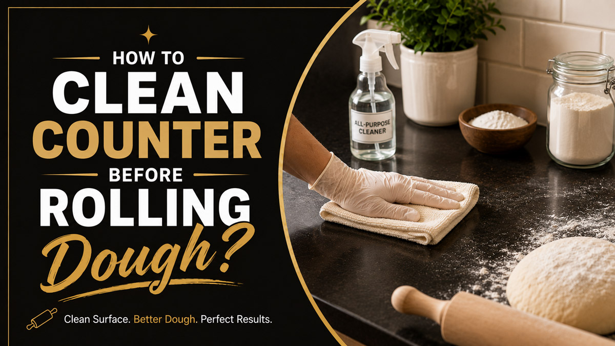 How to Clean Counter Before Rolling Dough