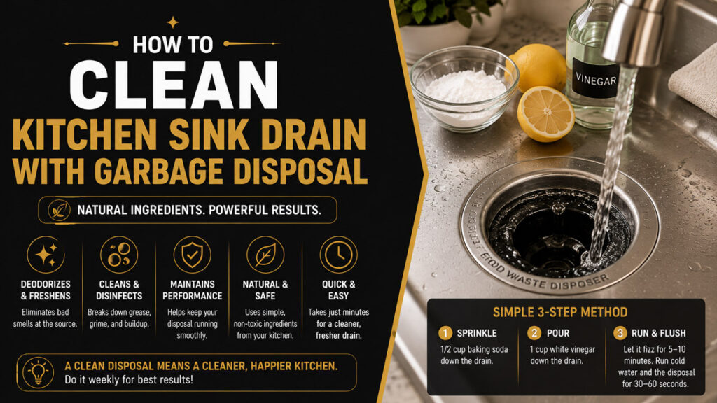 How to Clean Kitchen Sink Drain With Garbage Disposal