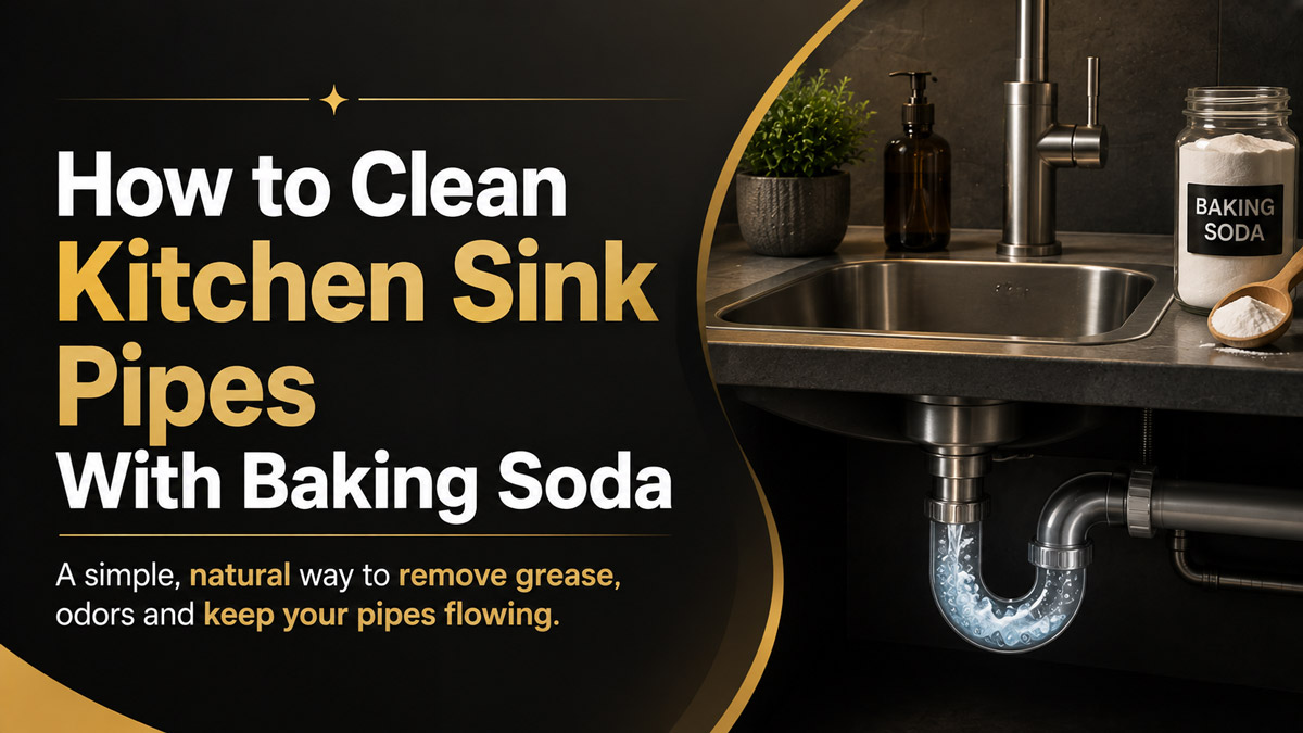 How to Clean Kitchen Sink Pipes With Baking Soda
