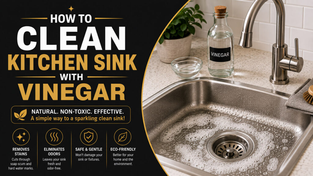 How to Clean Kitchen Sink With Vinegar