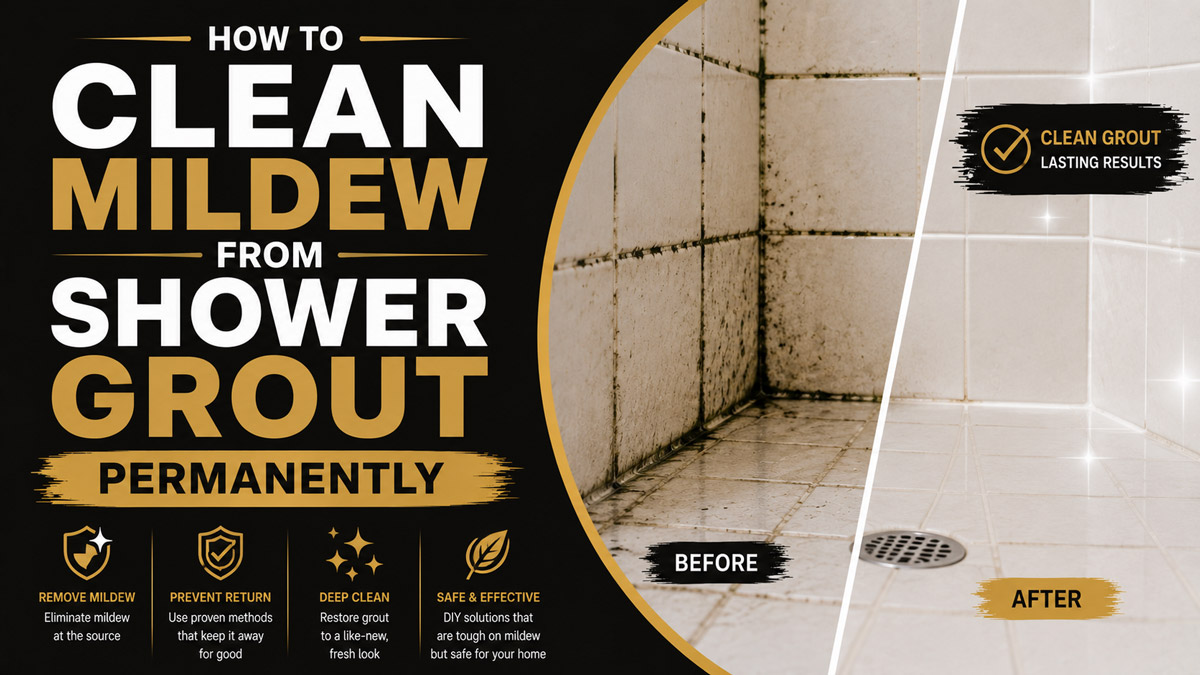 How to Clean Mildew From Shower Grout Permanently