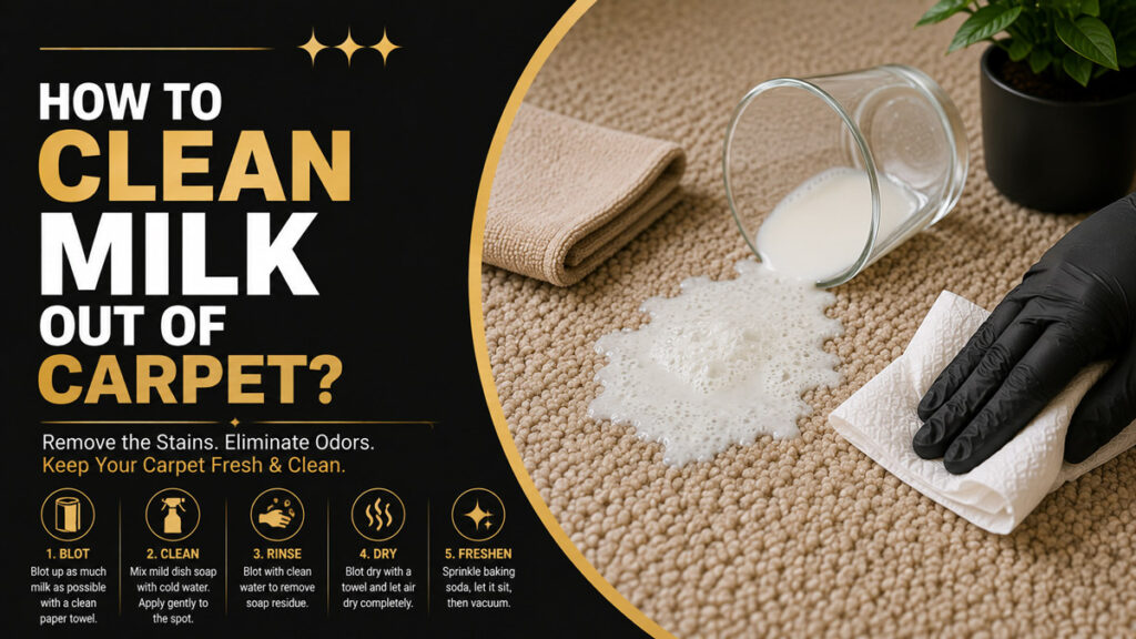 How to Clean Milk Out of Carpet