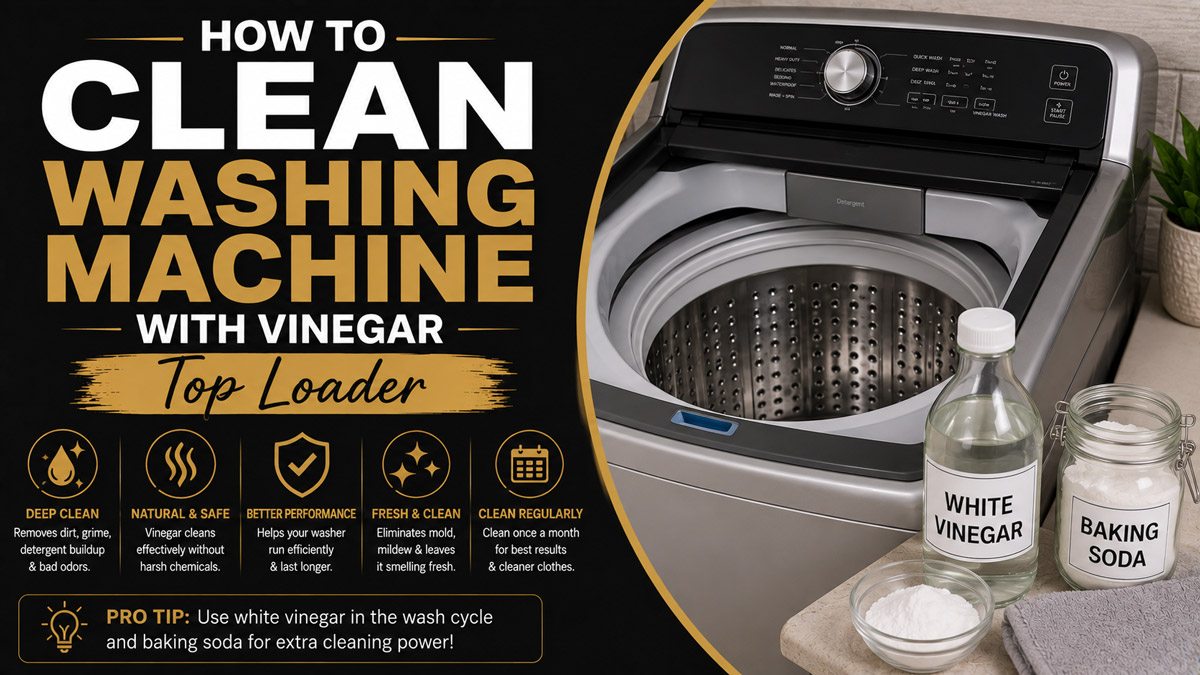 How to Clean Washing Machine With Vinegar Top Loader