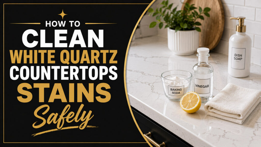 How to Clean White Quartz Countertops Stains Safely
