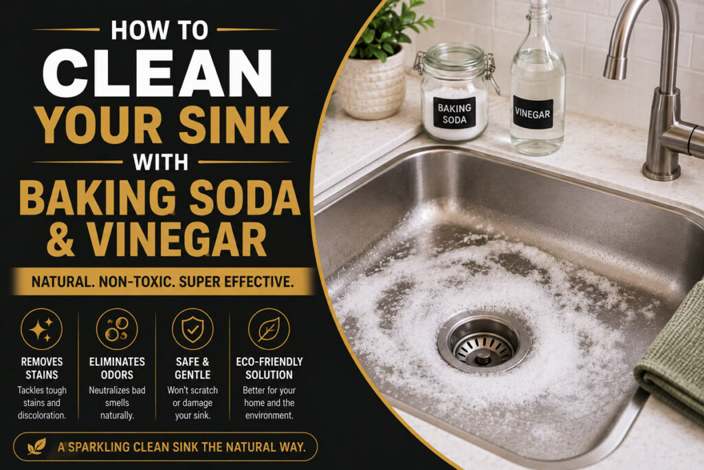 How to Clean Your Sink With Baking Soda and Vinegar