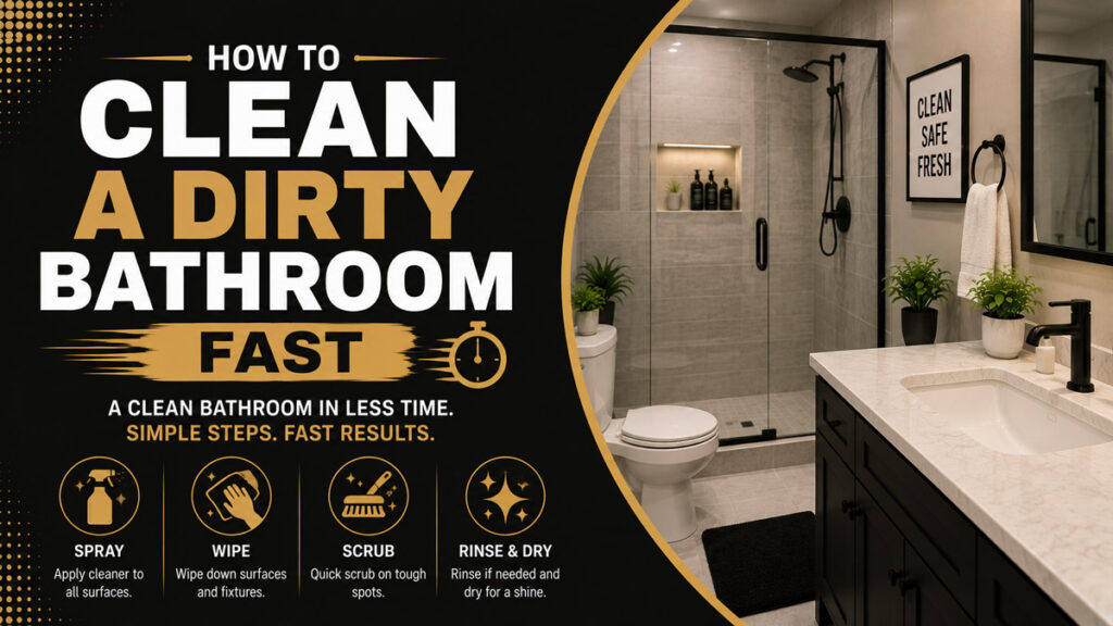 How to Clean a Dirty Bathroom Fast
