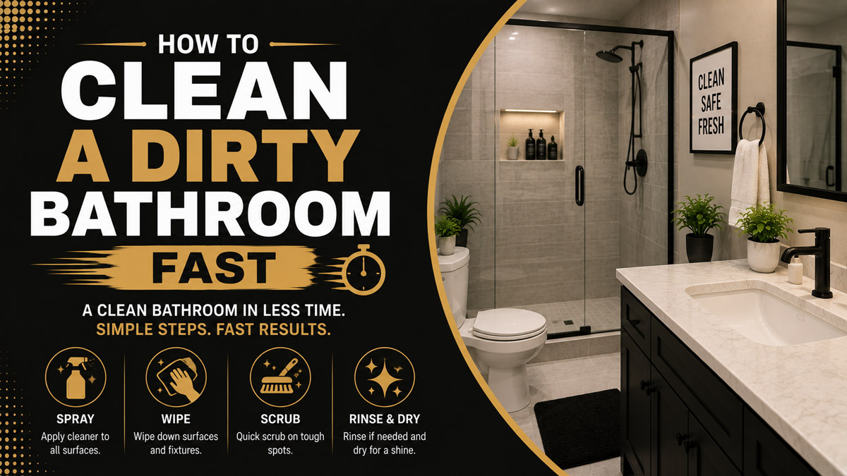 How to Clean a Dirty Bathroom Fast