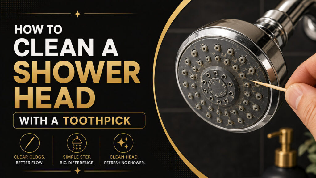 How to Clean a Shower Head With a Toothpick