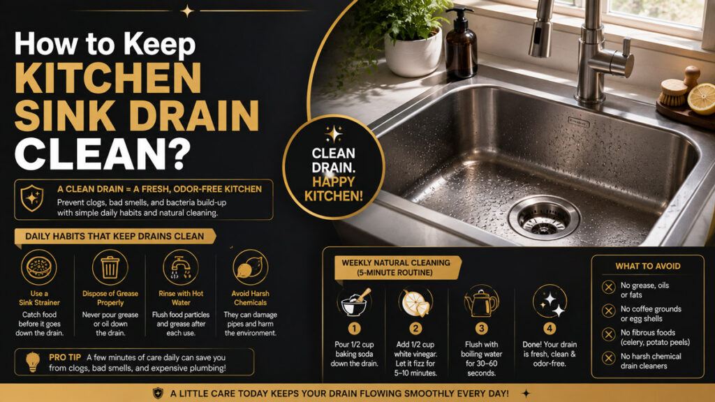How to Keep Kitchen Sink Drain Clean