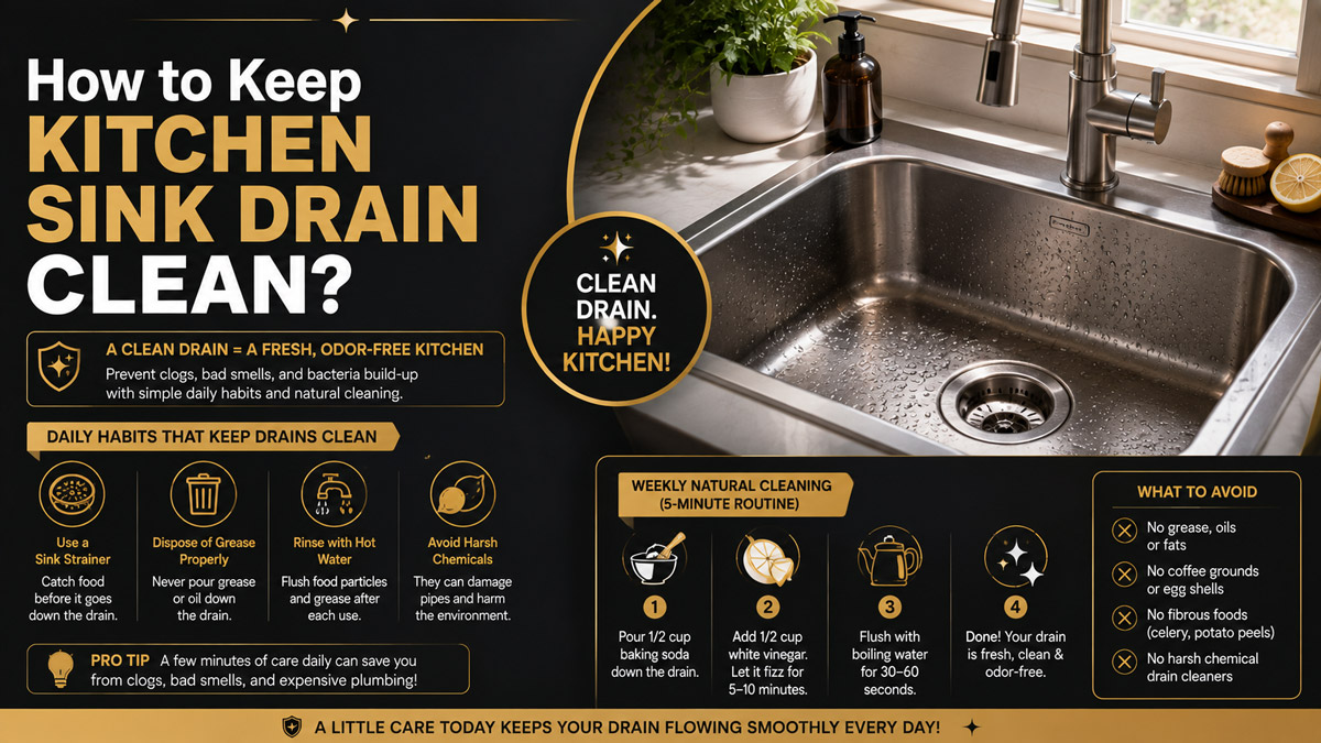 How to Keep Kitchen Sink Drain Clean