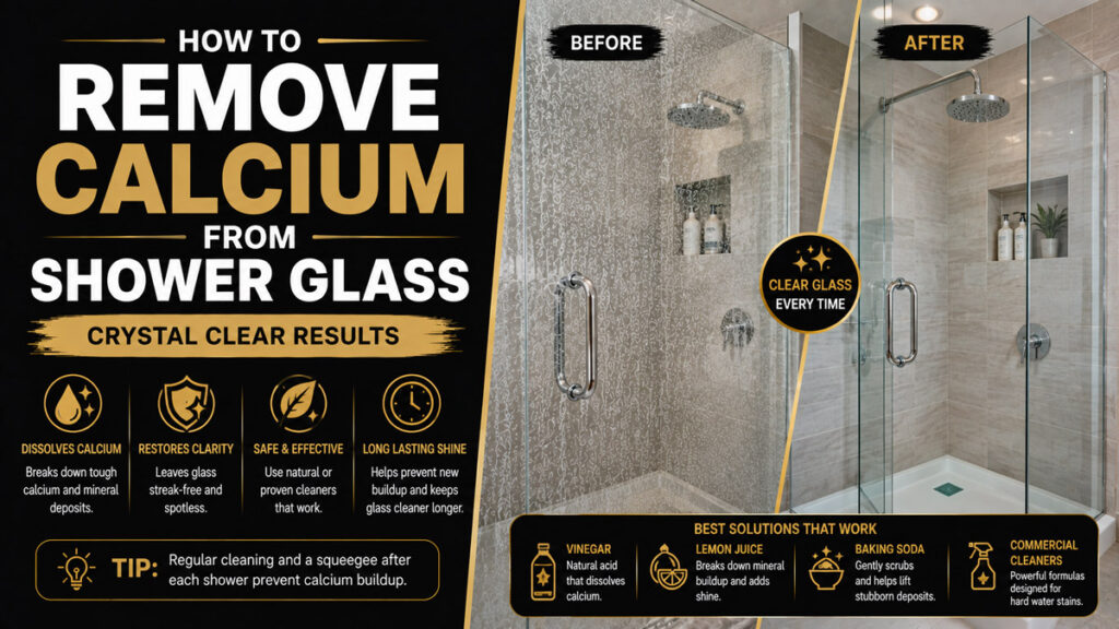 How to Remove Calcium from Shower Glass
