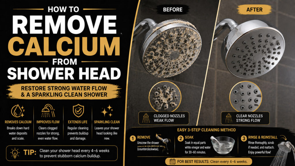 How to Remove Calcium from Shower Head