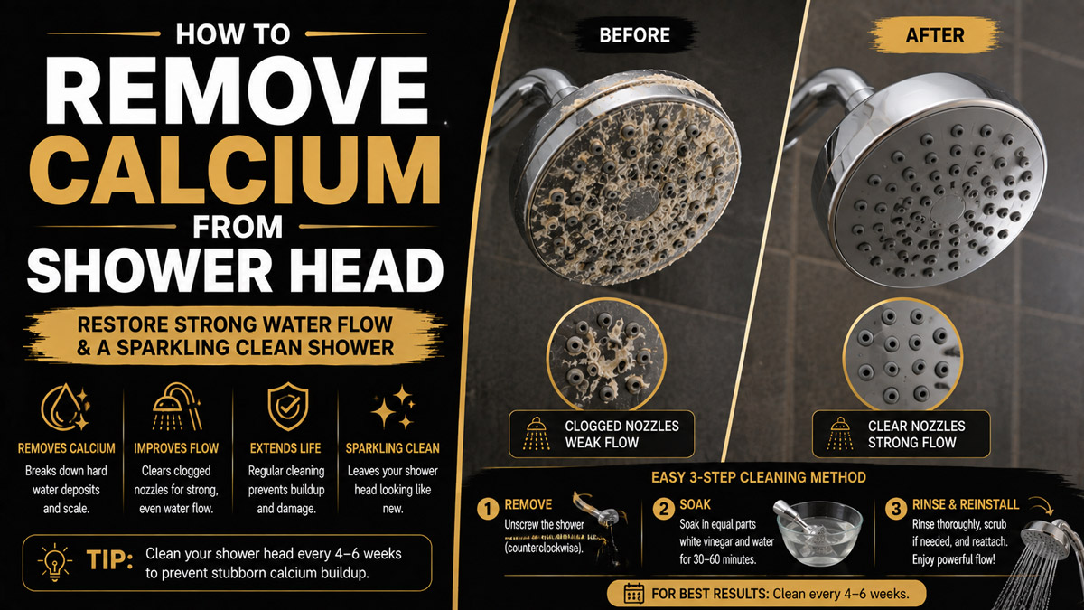 How to Remove Calcium from Shower Head