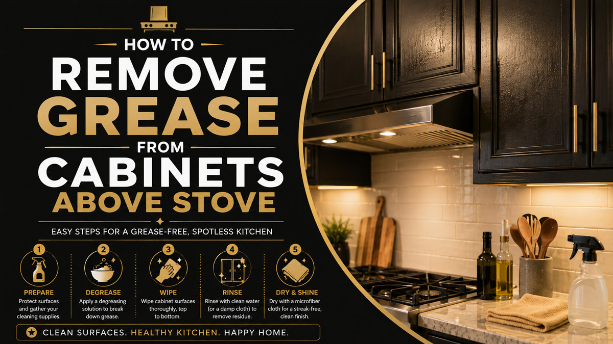 How to Remove Grease From Cabinets Above Stove