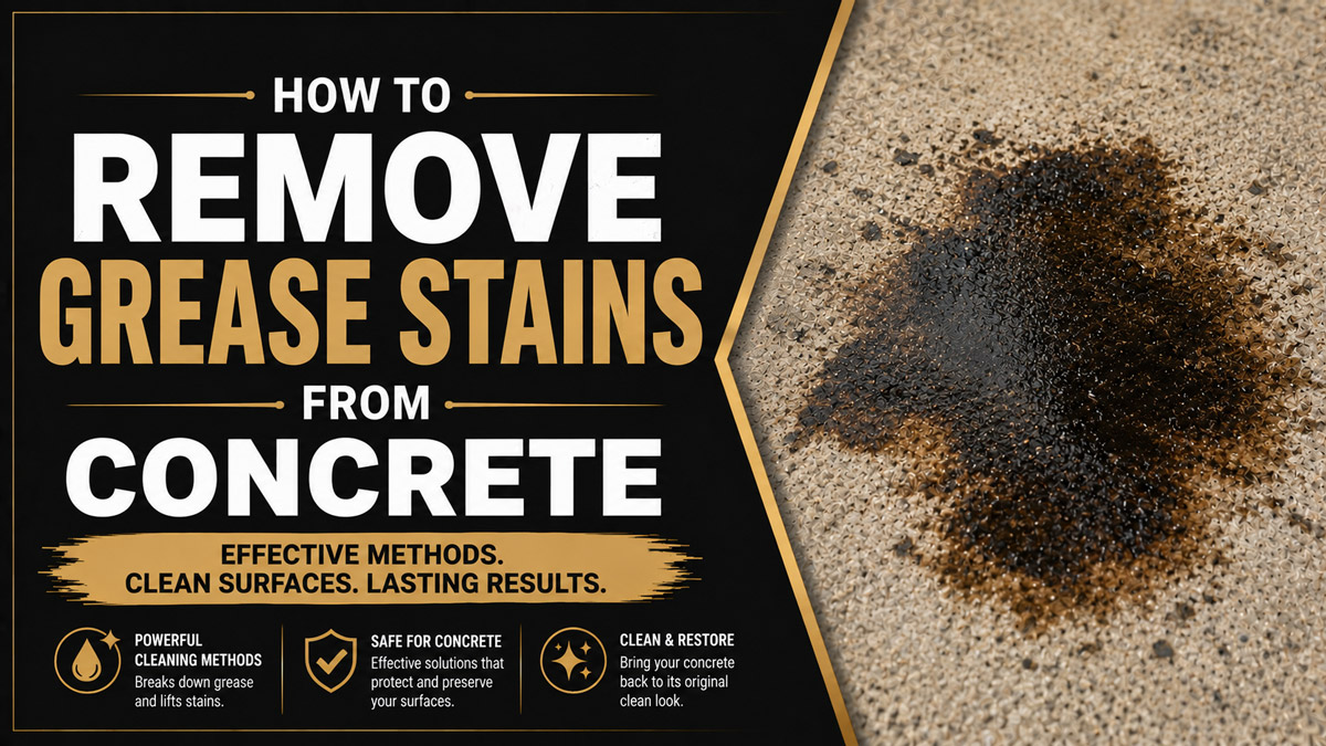 How to Remove Grease Stains From Concrete