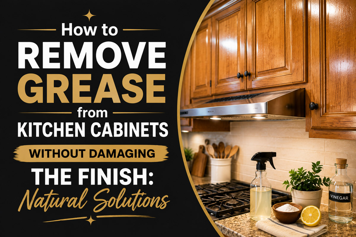 How to Remove Grease from Kitchen Cabinets Without Damaging the Finish