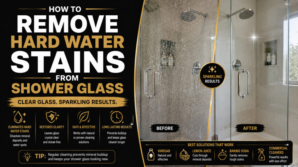 How to Remove Hard Water Stains from Shower Glass