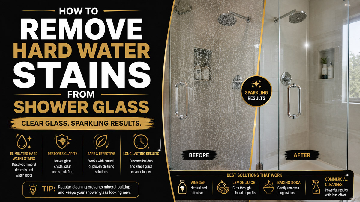 How to Remove Hard Water Stains from Shower Glass