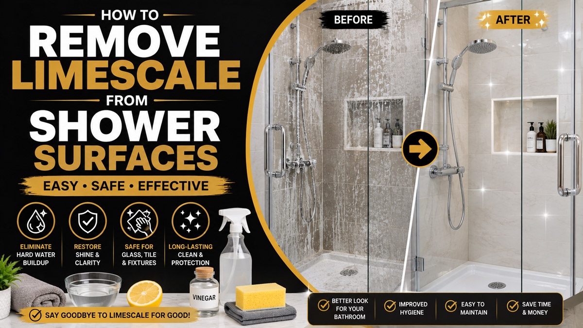 How to Remove Limescale from Shower Surfaces