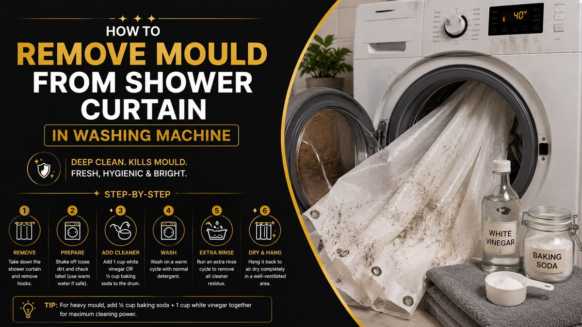 How to Remove Mould From Shower Curtain in Washing Machine