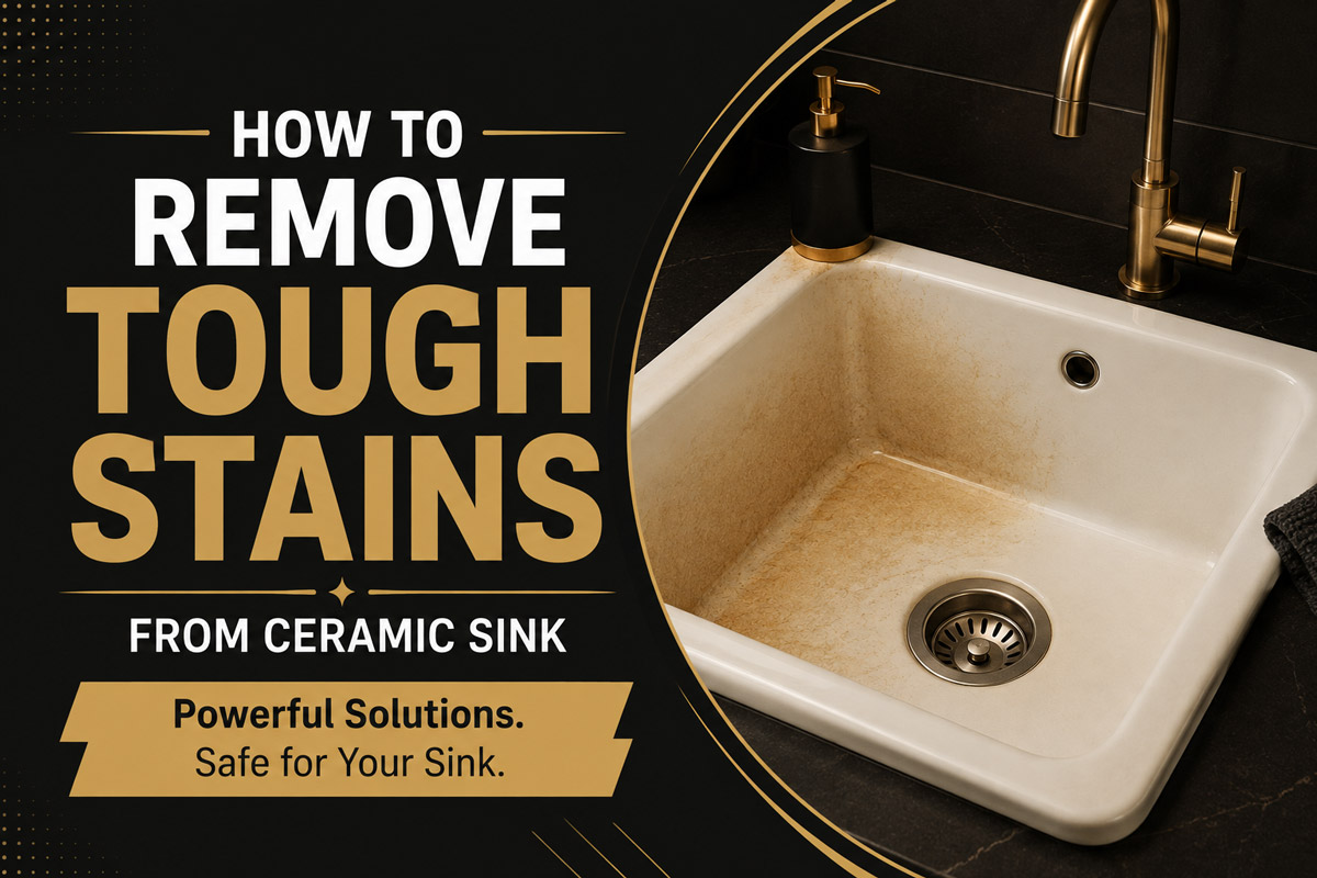 How to Remove Tough Stains from Ceramic Sink