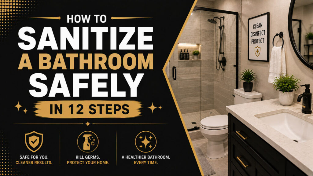 How to Sanitize a Bathroom Safely in 12 Steps
