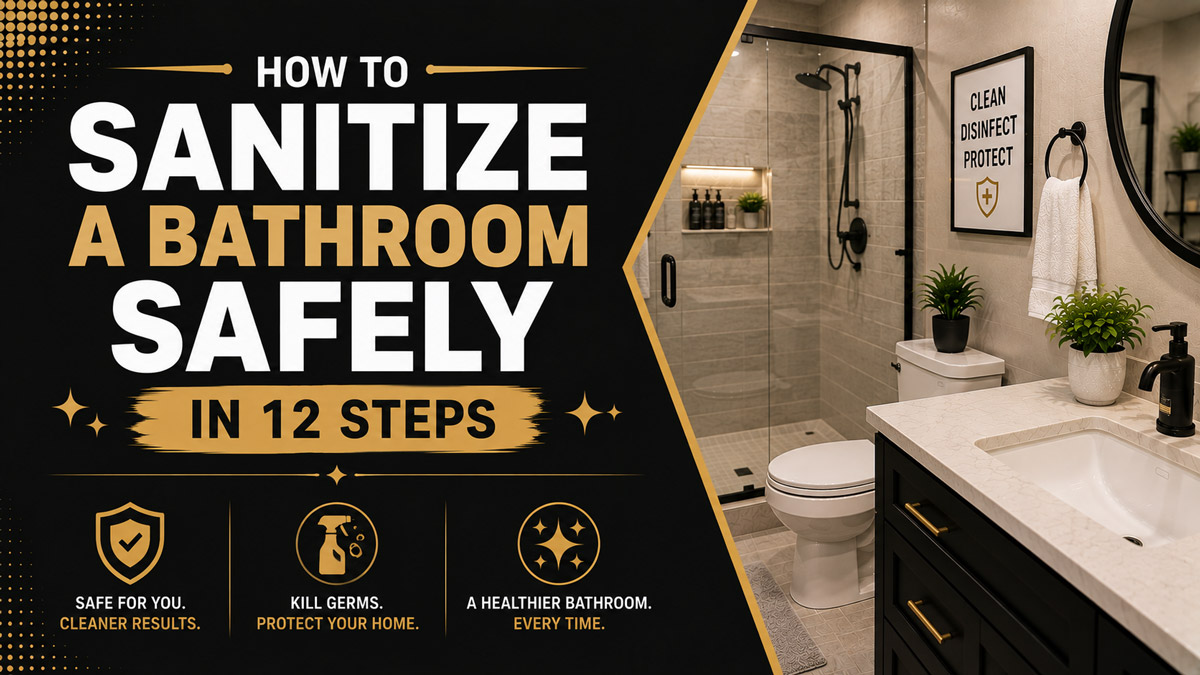 How to Sanitize a Bathroom Safely in 12 Steps