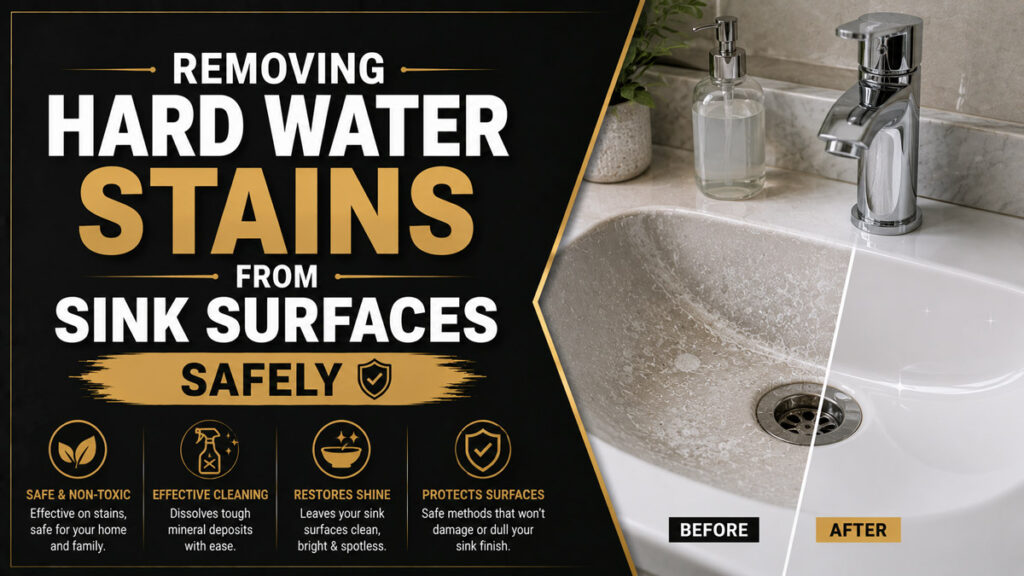 Removing Hard Water Stains From Sink Surfaces Safely
