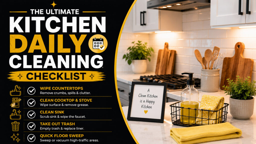 The Ultimate Kitchen Daily Cleaning Checklist