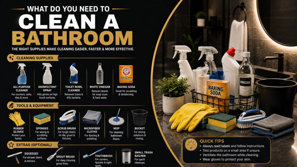 What Do You Need to Clean a Bathroom