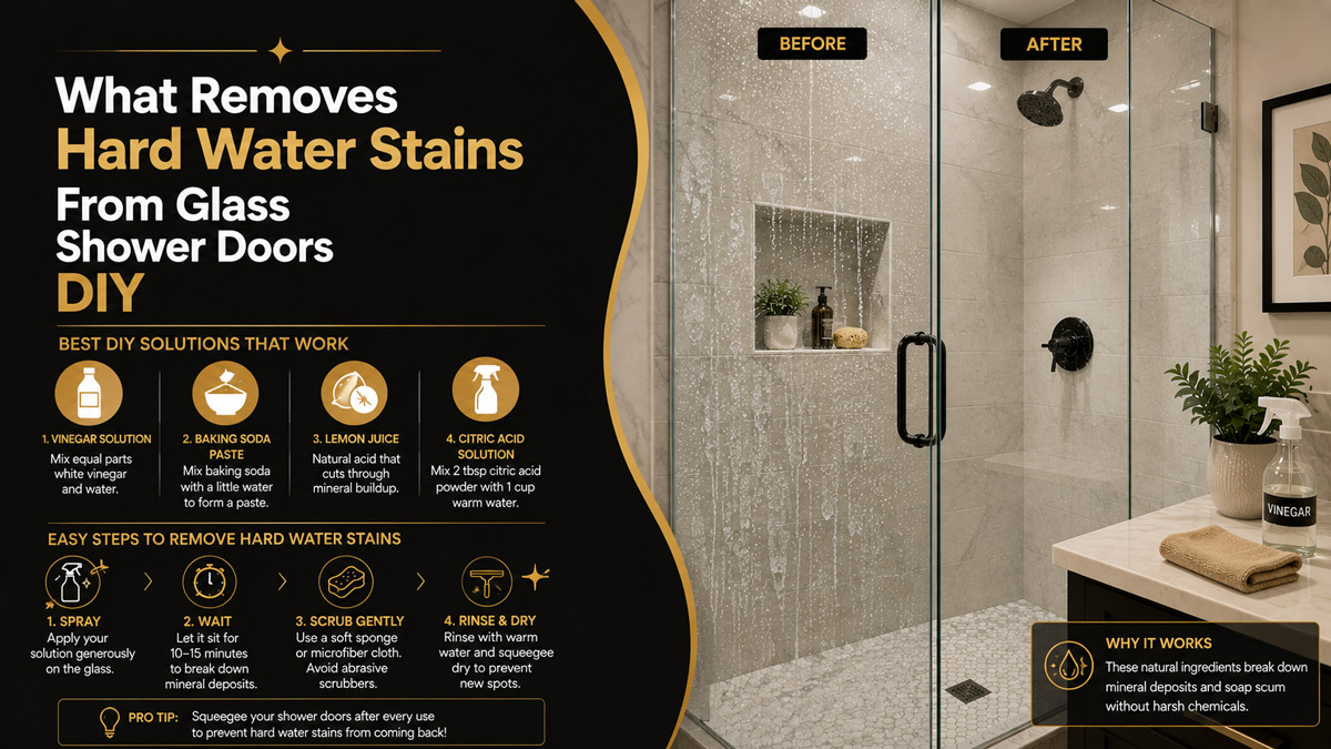 What Removes Hard Water Stains From Glass Shower Doors DIY