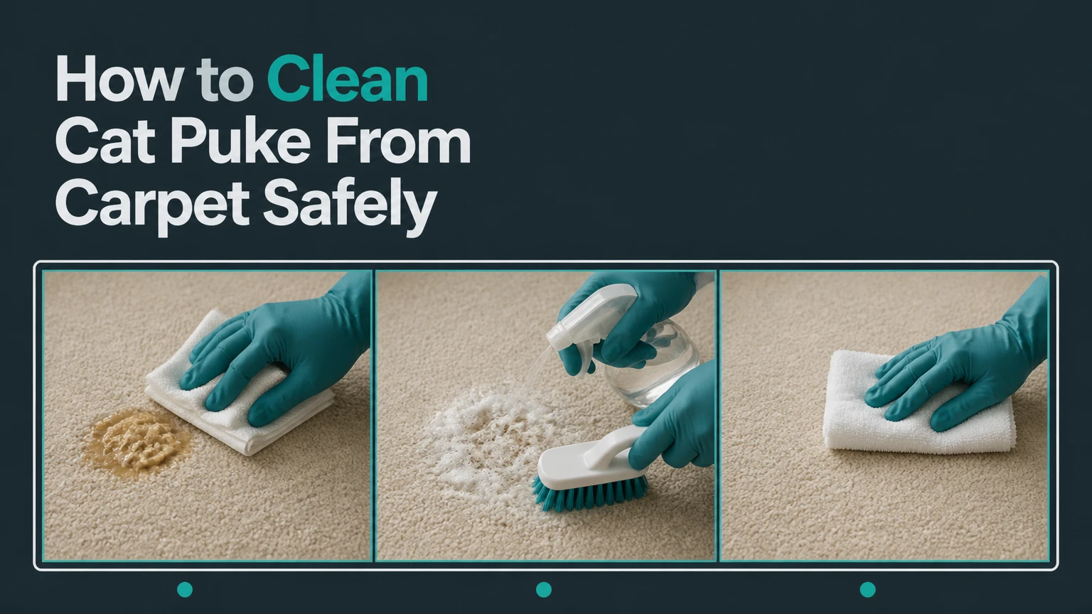 how to clean cat puke from carpet