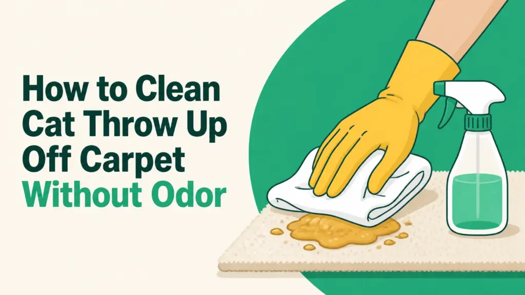 how to clean cat throw up off carpet