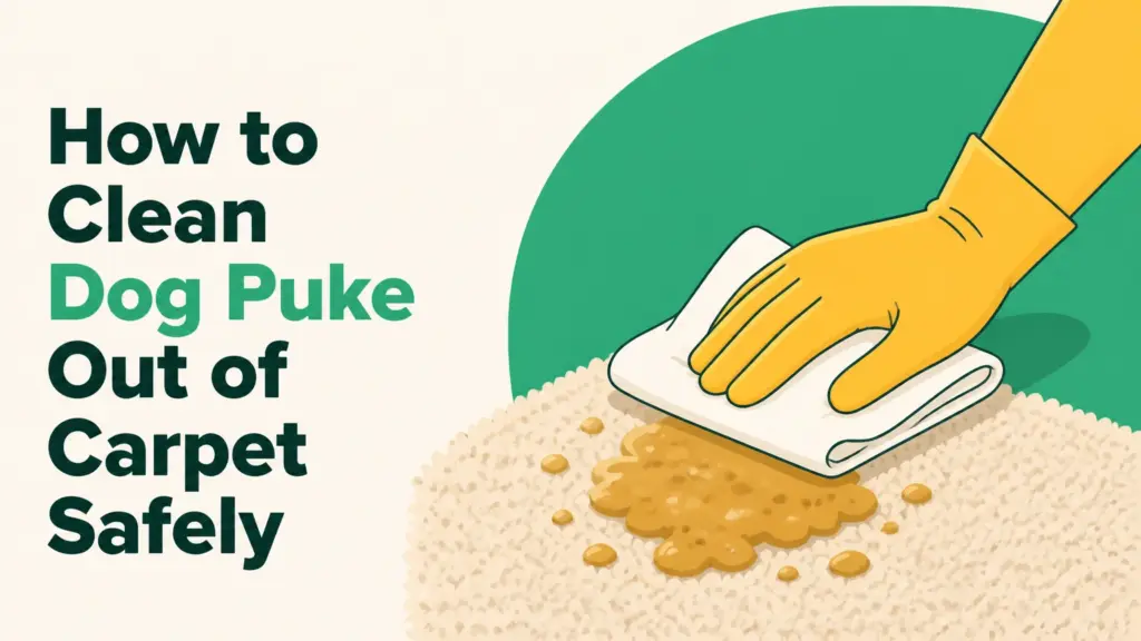 how to clean dog puke out of carpet safely