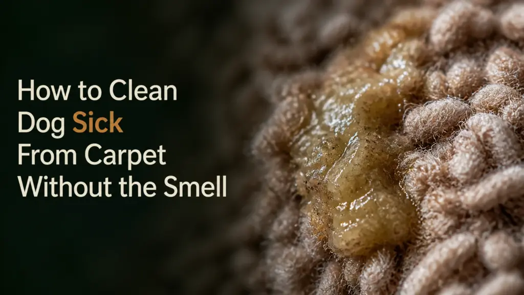 how to clean dog sick from carpet