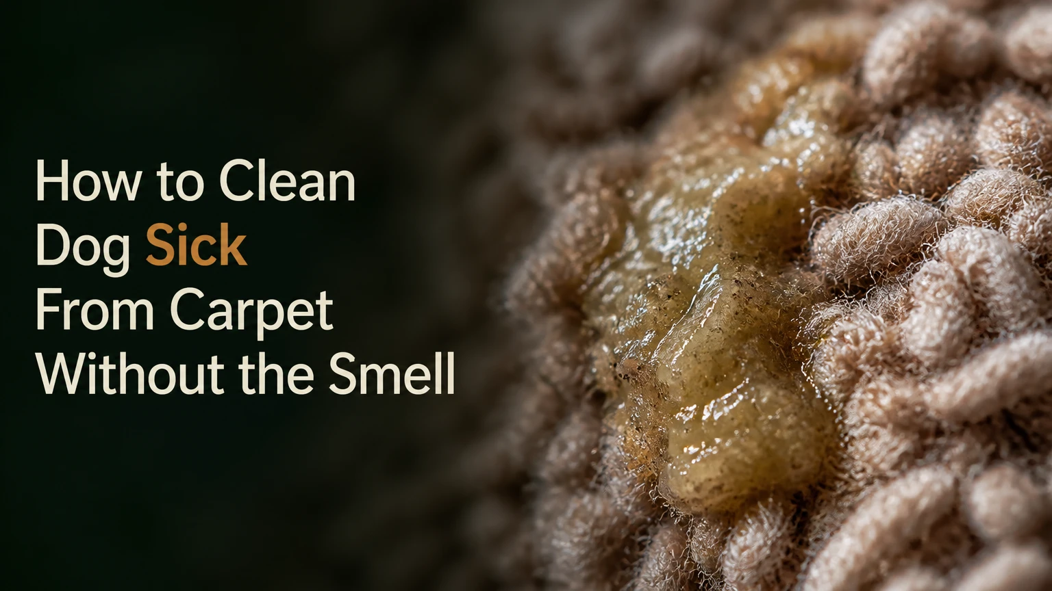 how to clean dog sick from carpet