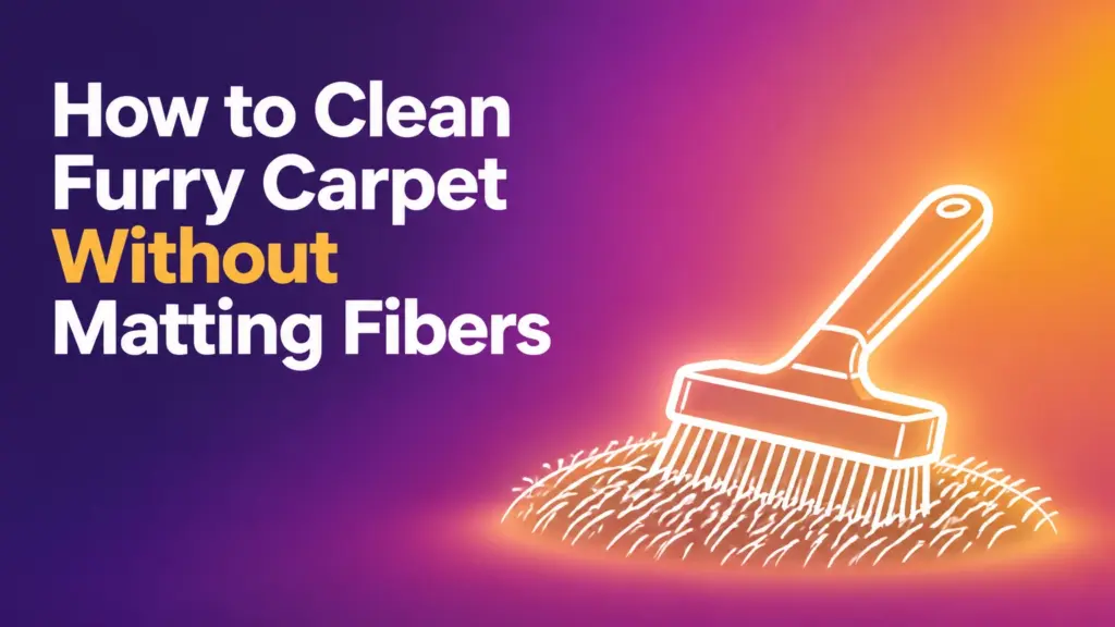 how to clean furry carpet without matting fibers