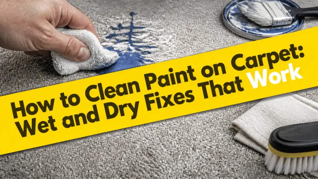 how to clean paint on carpet