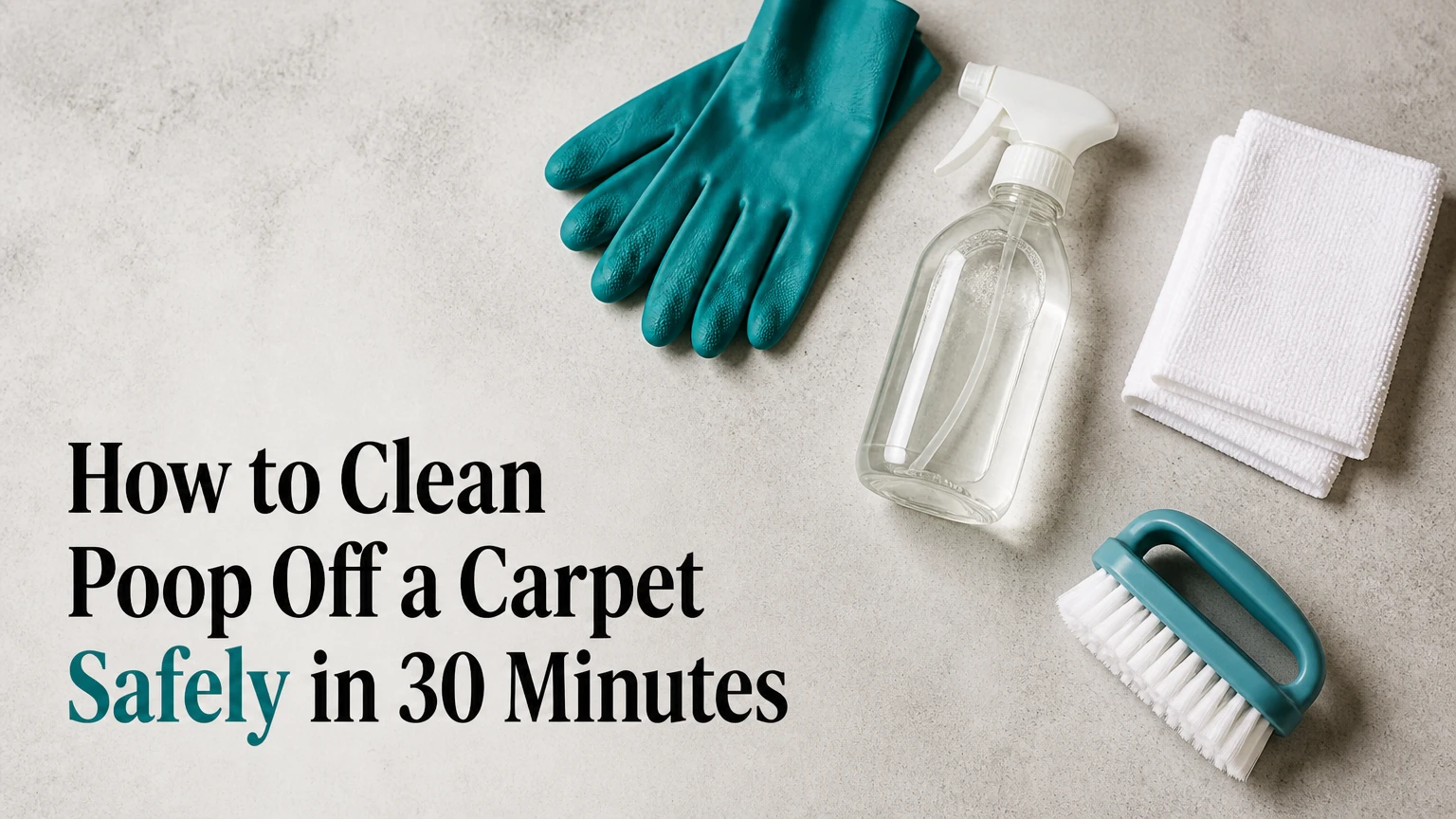 how to clean poop off a carpet
