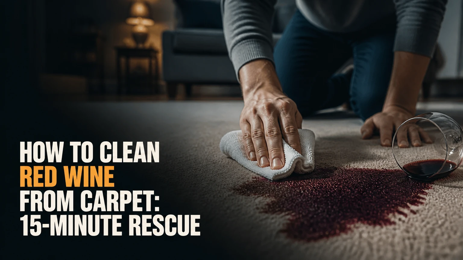 how to clean red wine from carpet